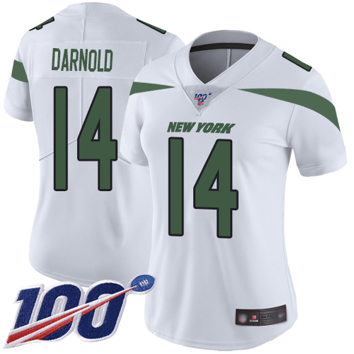 New York Jets Limited White Women Sam Darnold Road Jersey NFL Football 14 100th Season Vapor Untouchable